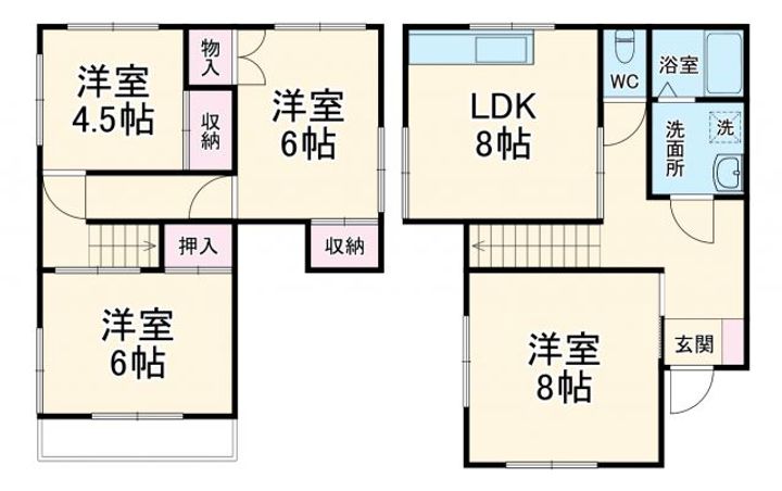 千葉県市川市北方町4(一戸建)の賃貸物件の間取り