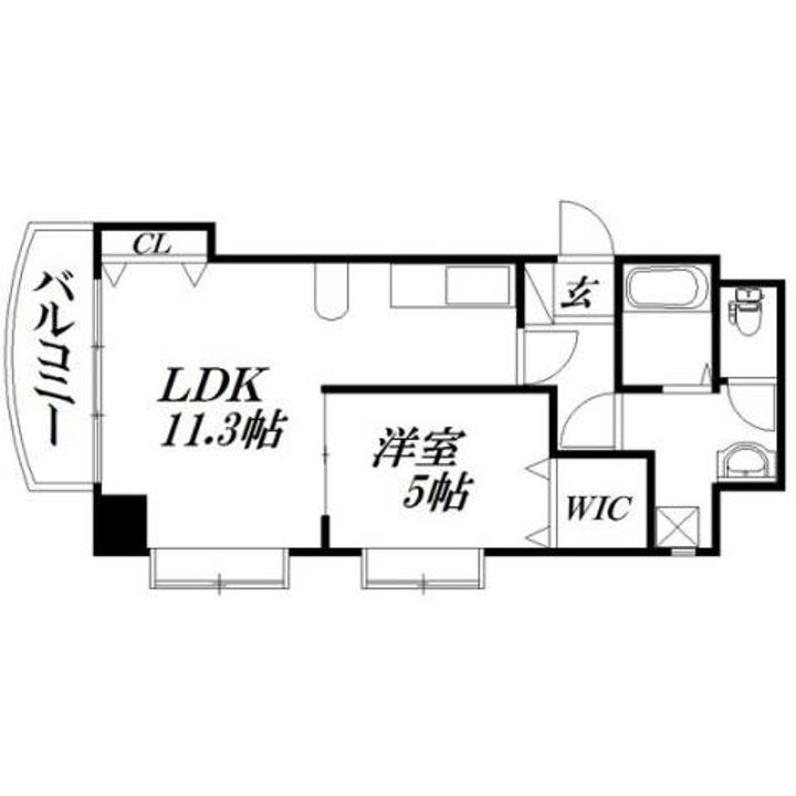 静岡県浜松市中央区田町(マンション)の賃貸物件の間取り
