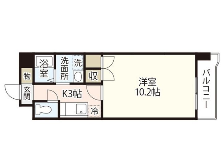 グランヴェルジェ中須Iの間取り