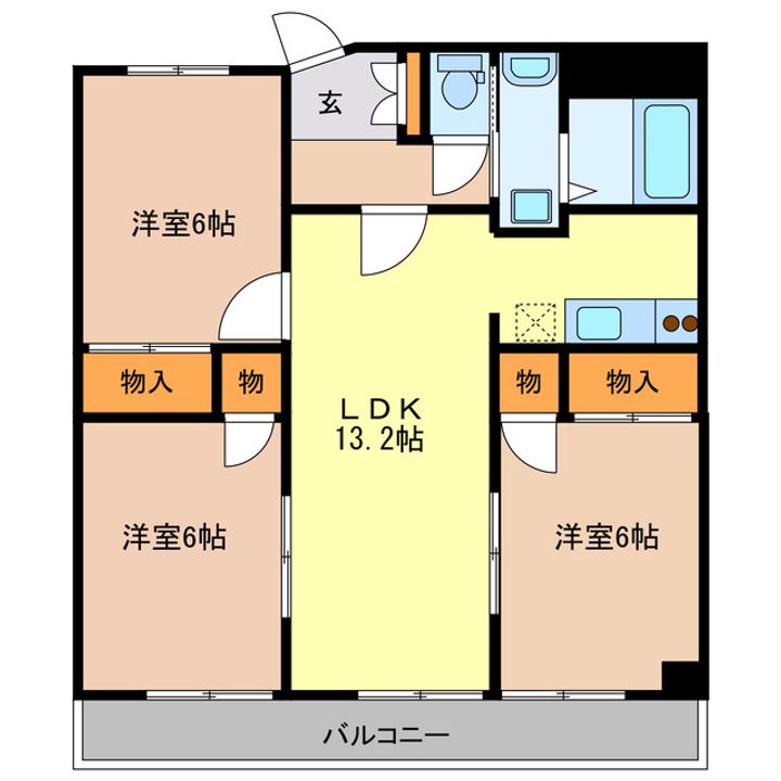 ハートフルマンションの間取り