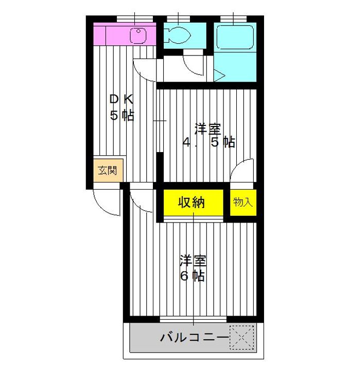 東京都中野区江原町3(アパート)の賃貸物件の間取り