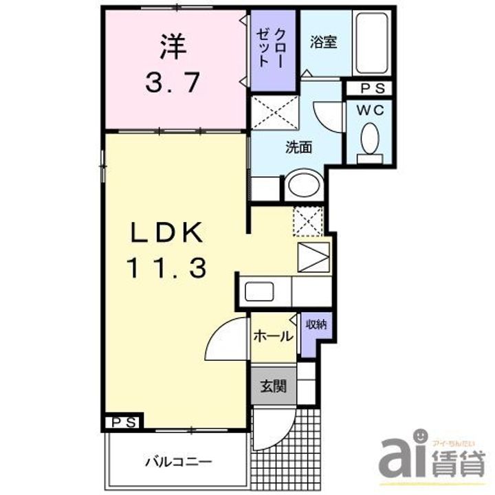 埼玉県新座市野寺3(アパート)の賃貸物件の間取り