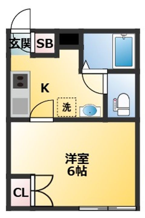 東京都新宿区早稲田鶴巻町(マンション)の賃貸物件の間取り
