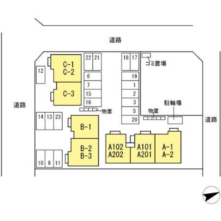 グロワールBの地図