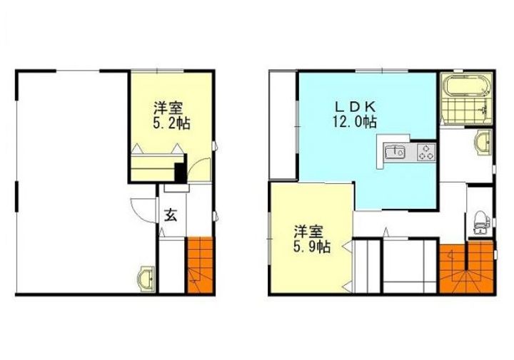 岡山県岡山市中区藤原西町2(一戸建)の賃貸物件の間取り