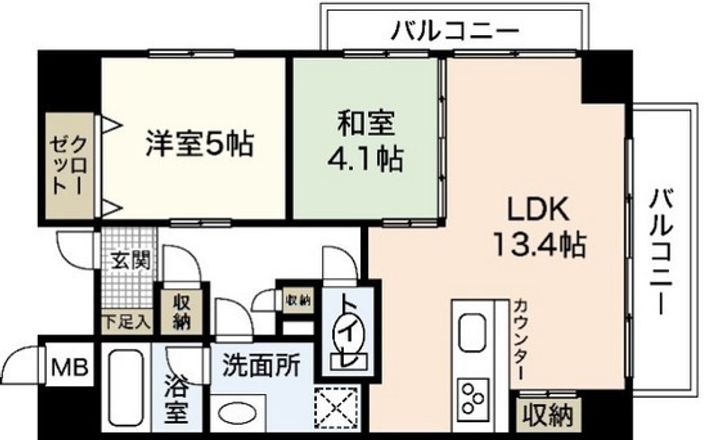アルル五日市駅前の間取り