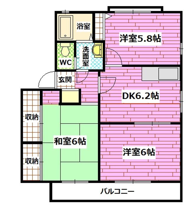 ドミール東青崎の間取り