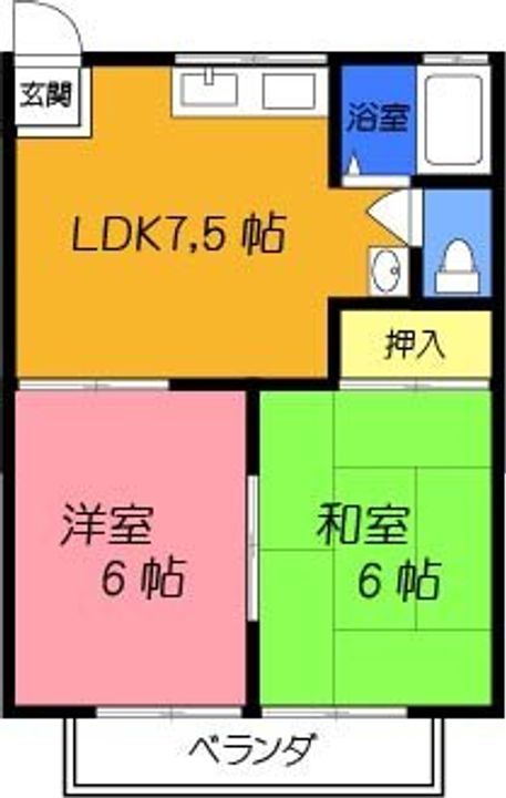 大阪府高槻市大蔵司2(アパート)の賃貸物件の間取り