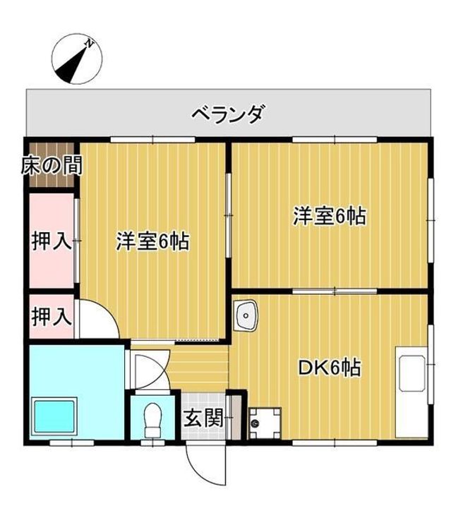 七福マンション 西小島の間取り