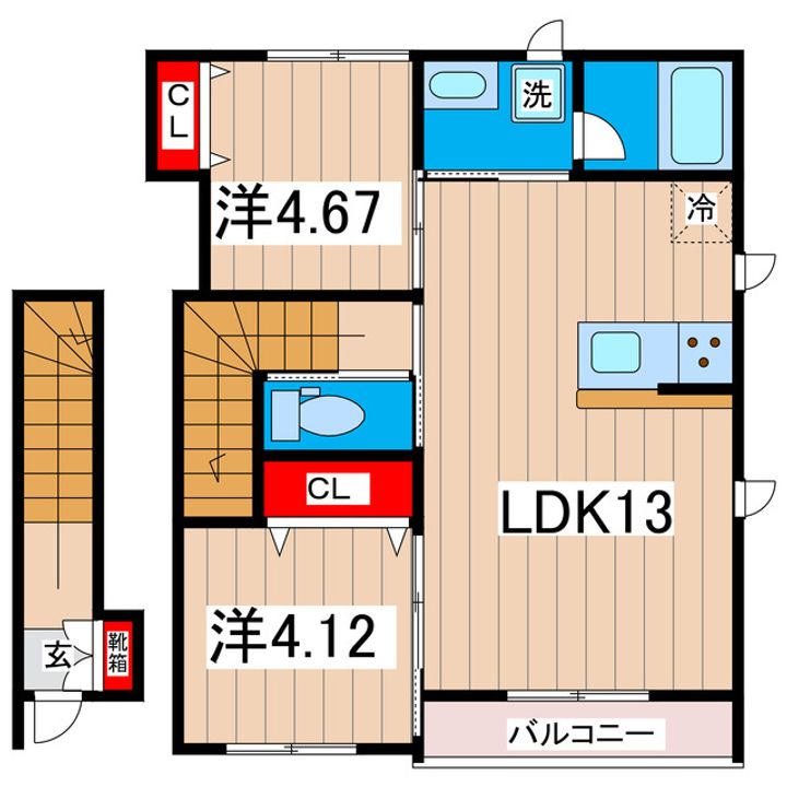 レーガベーネ金沢町Bの間取り