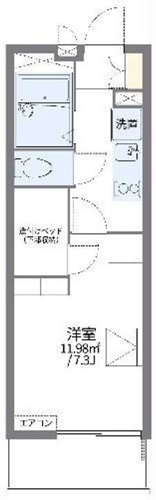 レオパレス阿左美の間取り