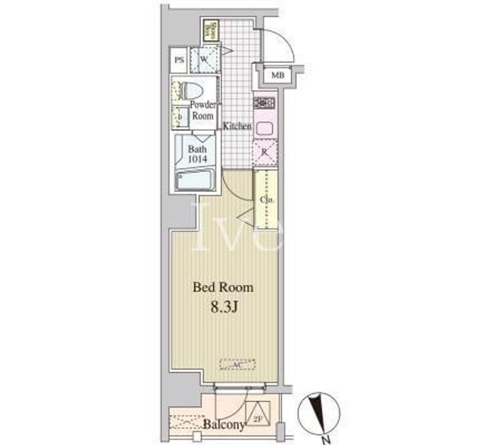 東京都千代田区神田錦町2(マンション)の賃貸物件の間取り