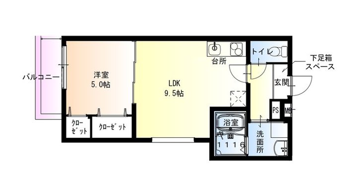 フジパレス今川公園II番館の間取り