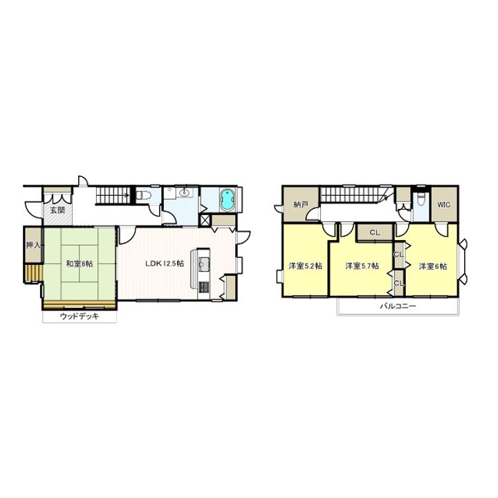 東京都日野市南平5(一戸建)の賃貸物件の間取り