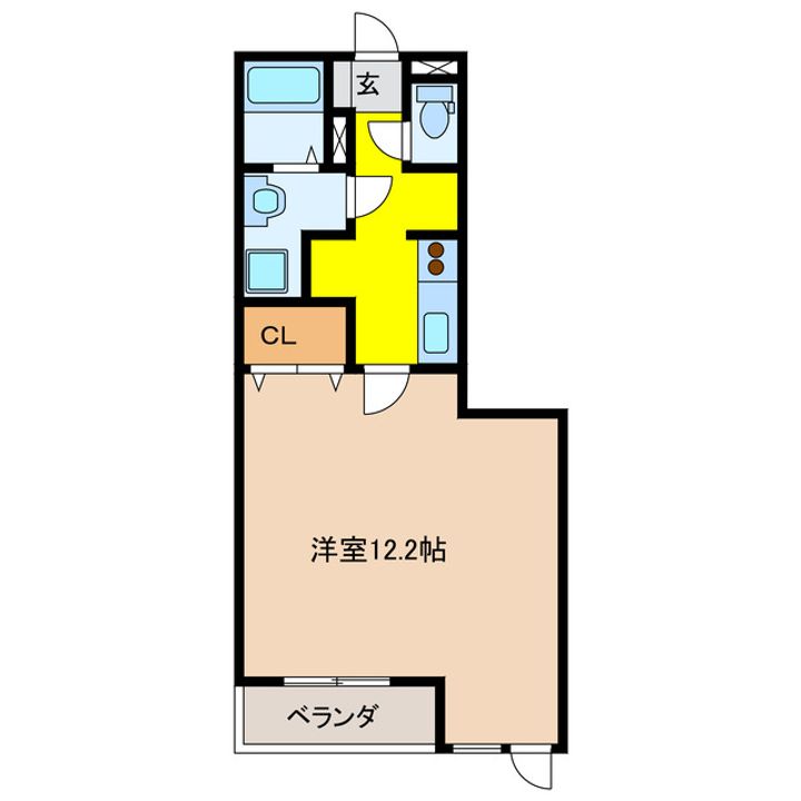 岐阜県大垣市禾森町5(アパート)の賃貸物件の間取り