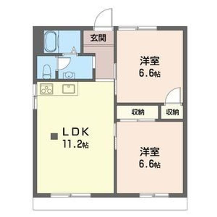 コーポリバティーIIの間取り