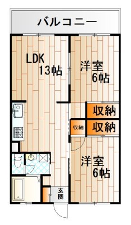 大里東マンションの間取り