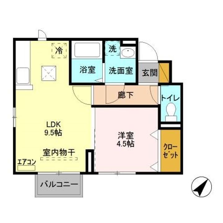 茨城県土浦市小松2(アパート)の賃貸物件の間取り