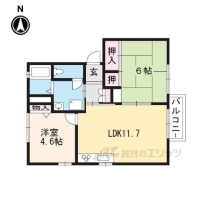 ディアス天神D棟の間取り