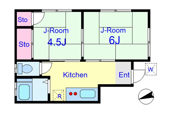 カミヤ荘の間取り