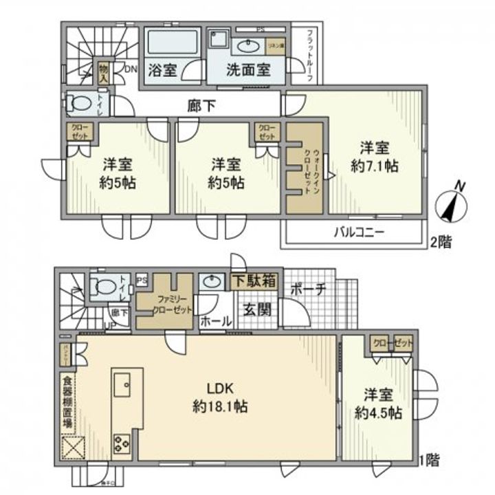 東京都国分寺市西町5(一戸建)の賃貸物件の間取り