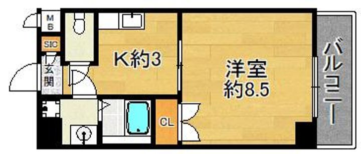 大阪府大阪市鶴見区緑1(マンション)の賃貸物件の間取り