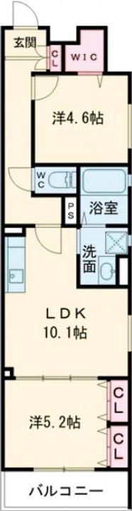 大阪府柏原市田辺1(アパート)の賃貸物件の間取り