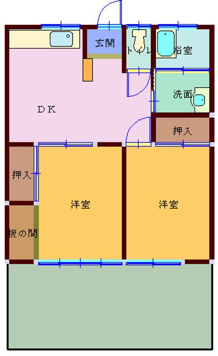緒方コーポの間取り