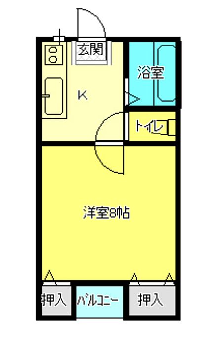 新潟県新潟市中央区天明町(アパート)の賃貸物件の間取り