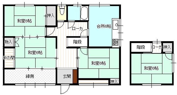 岡山県玉野市玉原2(一戸建)の賃貸物件の間取り