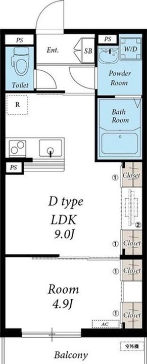リブリ・朝霞Dの間取り