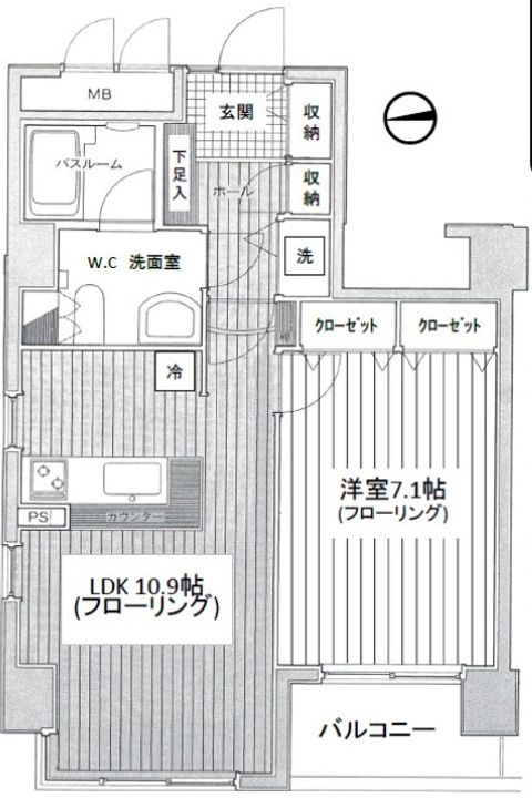 東京都北区堀船1(マンション)の賃貸物件の間取り