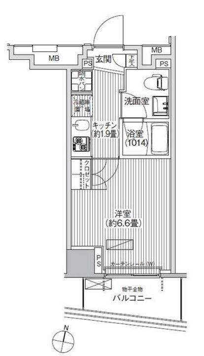 東京都品川区南品川5(マンション)の賃貸物件の間取り