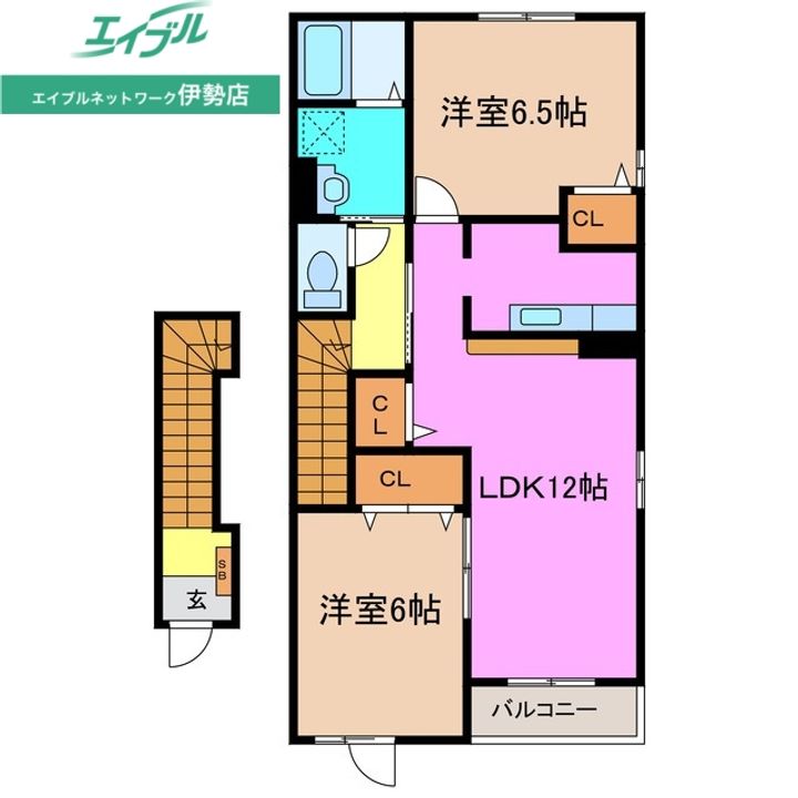 サンヒルズ B棟の間取り