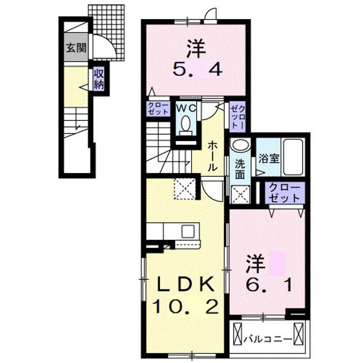 カルム ヴィラージュの間取り