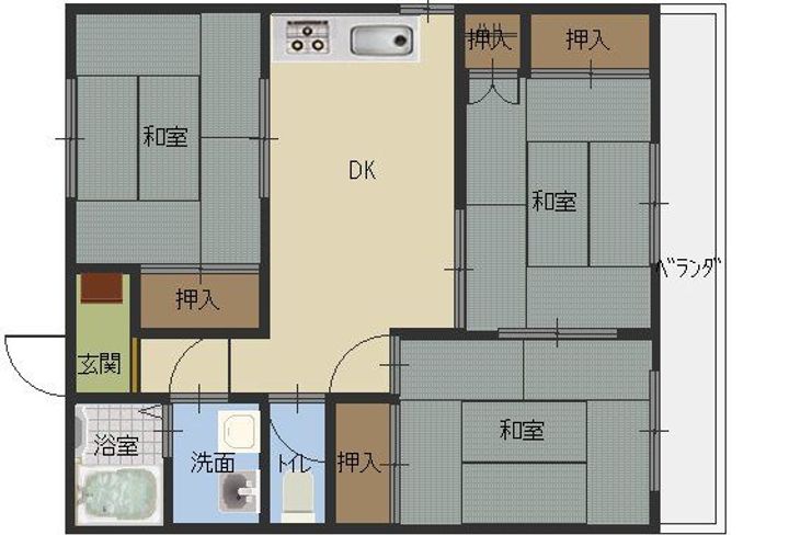 永礼ハイツB棟の間取り