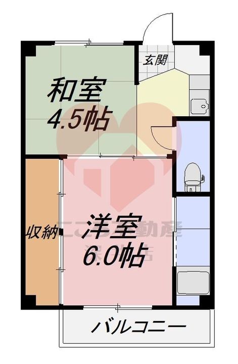 大阪府岸和田市春木旭町(マンション)の賃貸物件の間取り