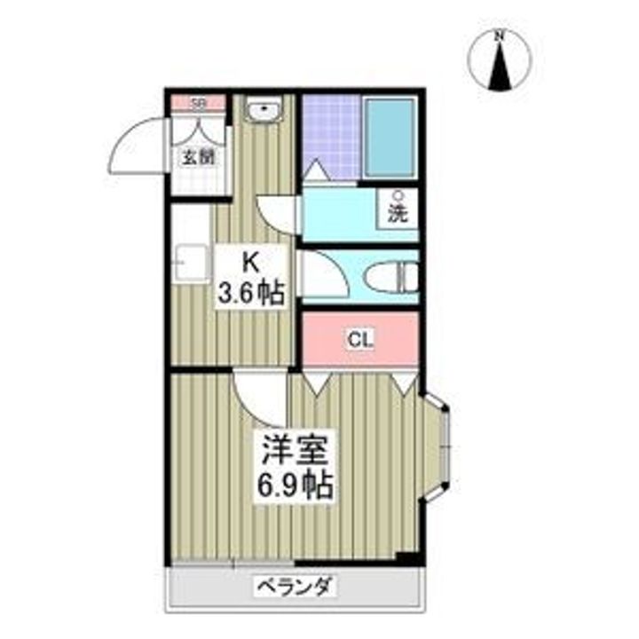 栃木県宇都宮市東峰町(マンション)の賃貸物件の間取り