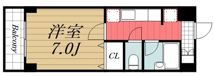 千葉県千葉市中央区登戸2(マンション)の賃貸物件の間取り