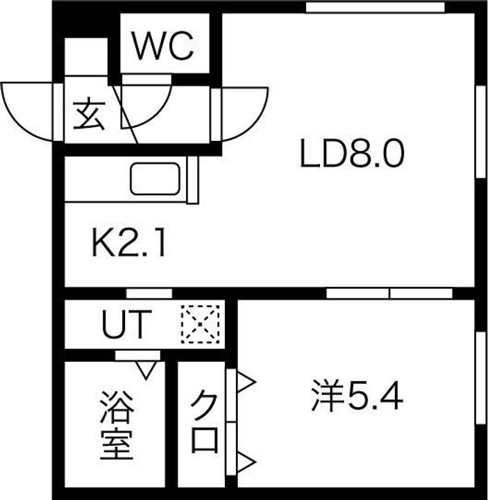北海道札幌市白石区菊水五条3(マンション)の賃貸物件の間取り