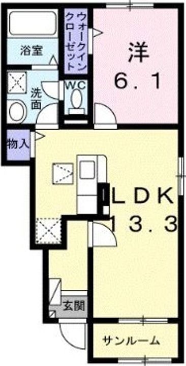 フレアルーチェ日ノ隈IIの間取り