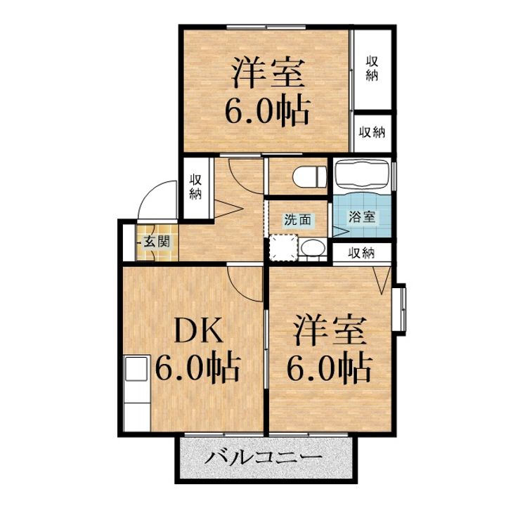 サンフィールドA棟の間取り