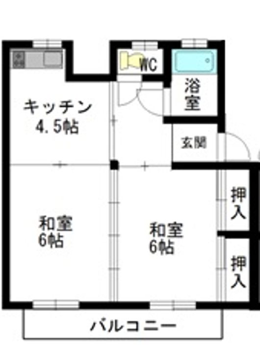 S長野県小諸市加増822-1 ひばりヶ丘ハイツ(1)の間取り