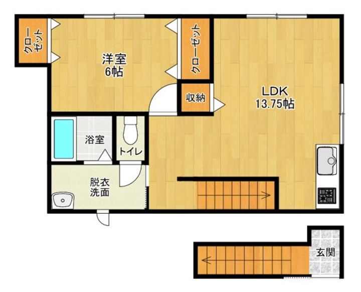 ロワジール三愛 Gの間取り