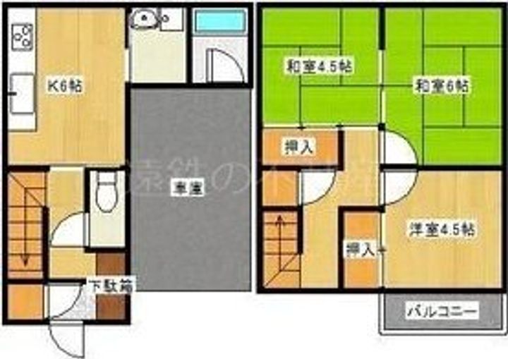 静岡県浜松市中央区向宿3(一戸建)の賃貸物件の間取り