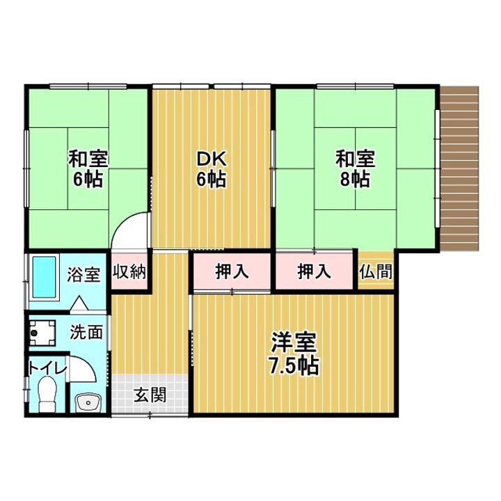 福岡県筑後市大字西牟田(一戸建)の賃貸物件の間取り