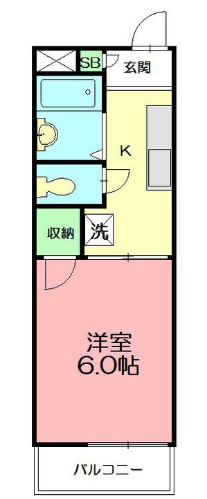 神奈川県横浜市戸塚区上矢部町(アパート)の賃貸物件の間取り