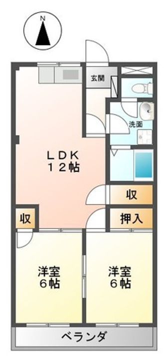 神奈川県厚木市金田(マンション)の賃貸物件の間取り