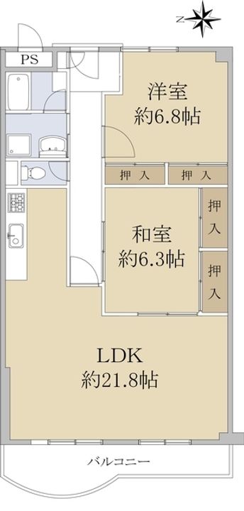 芦屋パインリッチの間取り