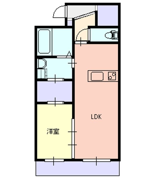 山形県山形市桜田西4(マンション)の賃貸物件の間取り